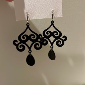 Black whimsical earrings